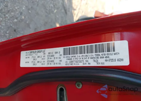 2013 Ram 1500 Big Horn z USA, uszkodzony, nr VIN 1C6RR7TT0DS726373